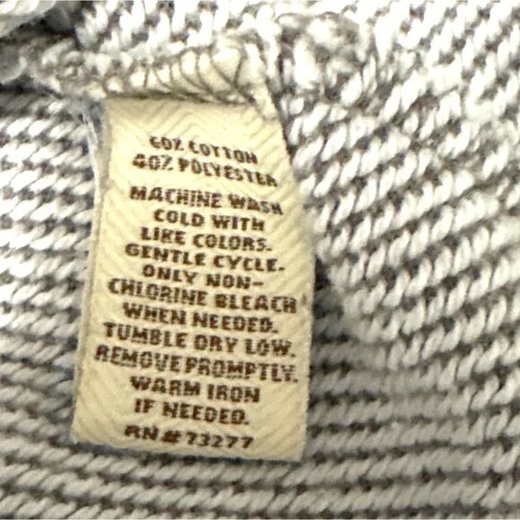 Sonoma Lifestyle Womens Gray & White Striped Knit Top Medium Lounge - Picture 4 of 6